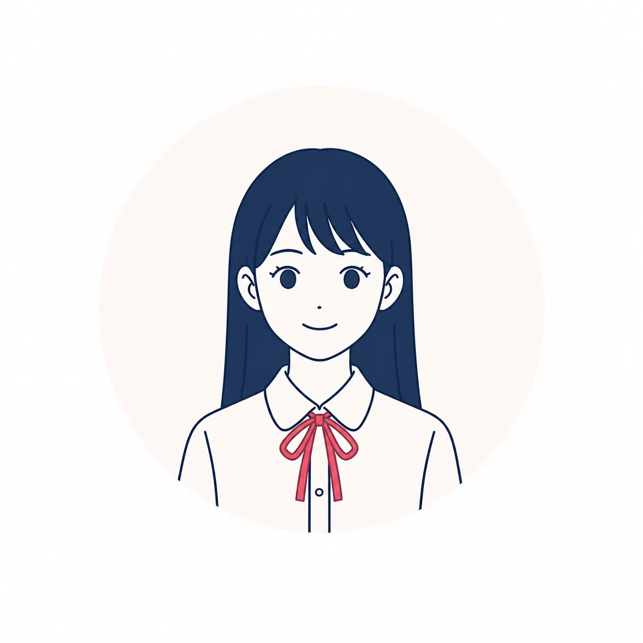 女子生徒のイラスト