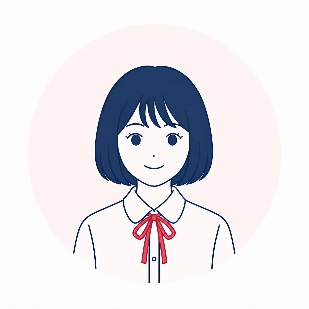 女子生徒のイラスト