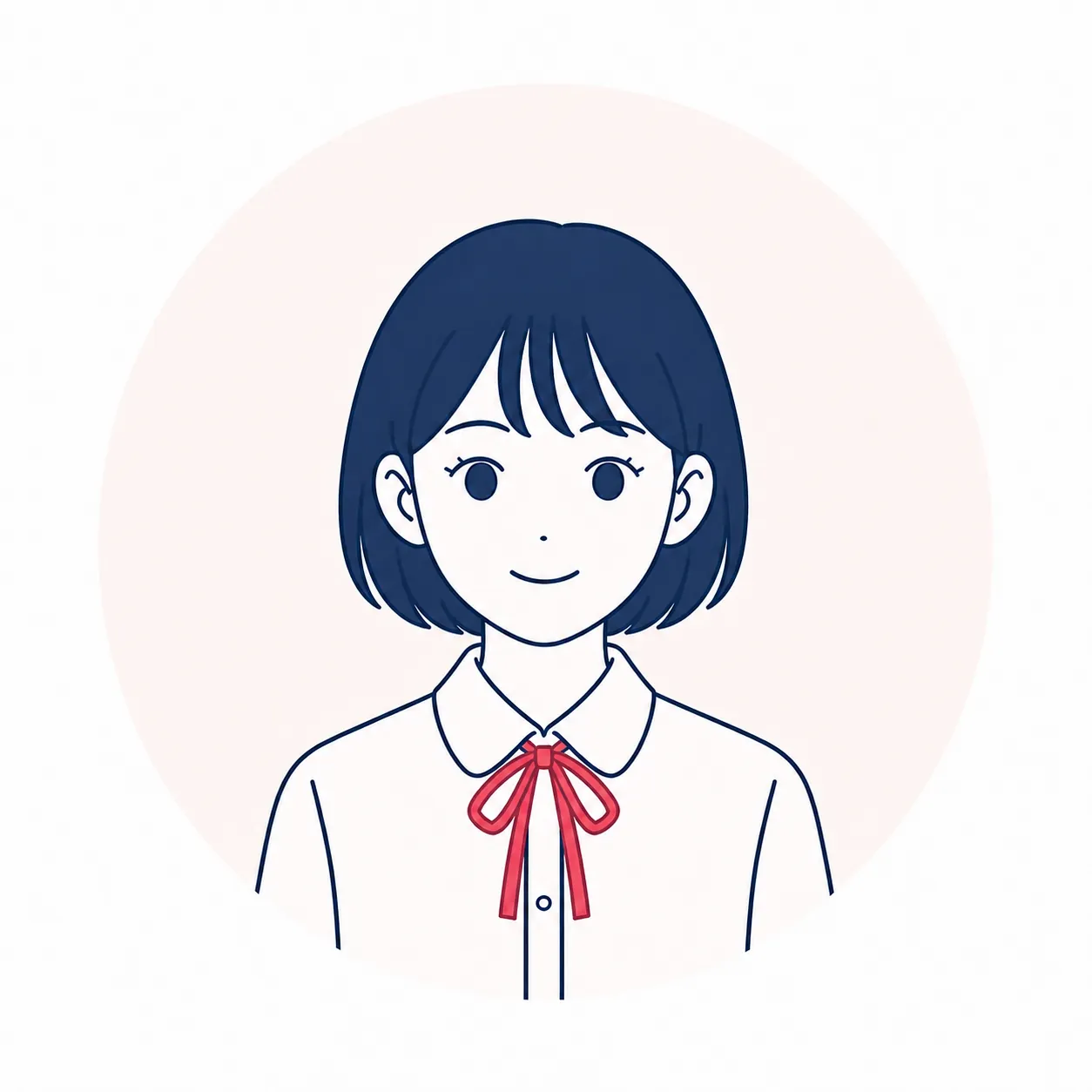女子生徒のイラスト