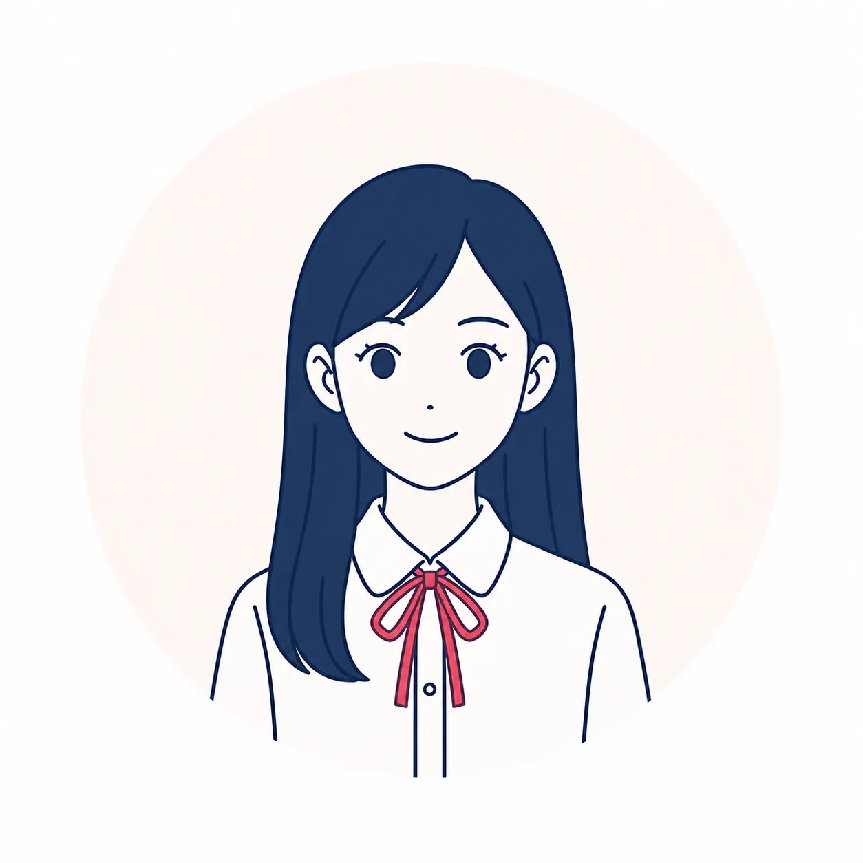女子生徒のイラスト
